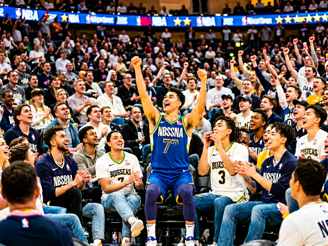 NBA球场观众席座无虚席热烈观赛场景